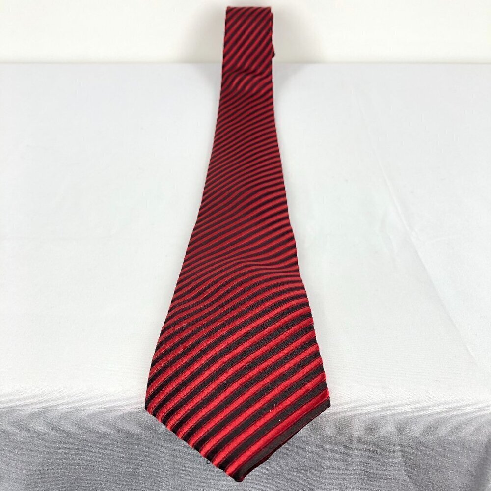Lanvin Red And Black Silk Tie